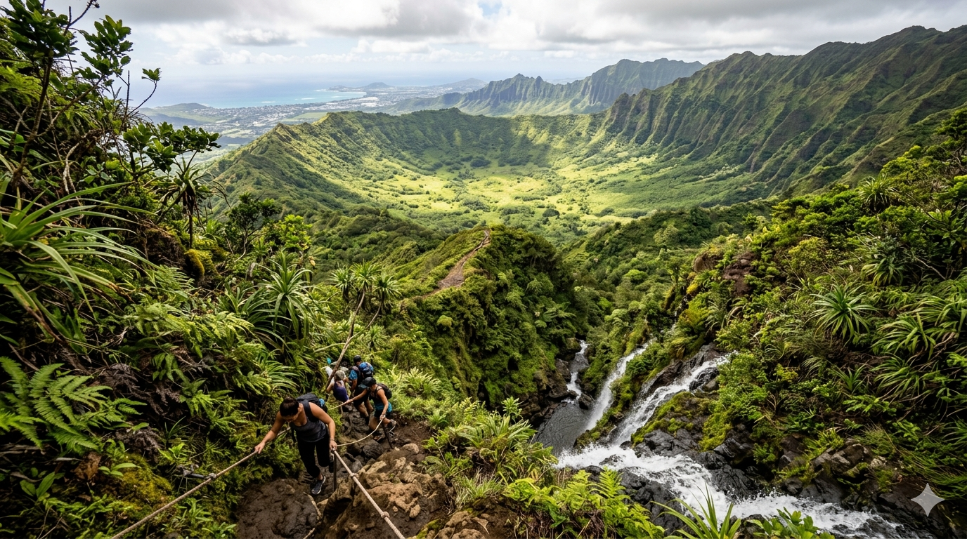 Kaʻau Crater Trail on Oahu North Shore