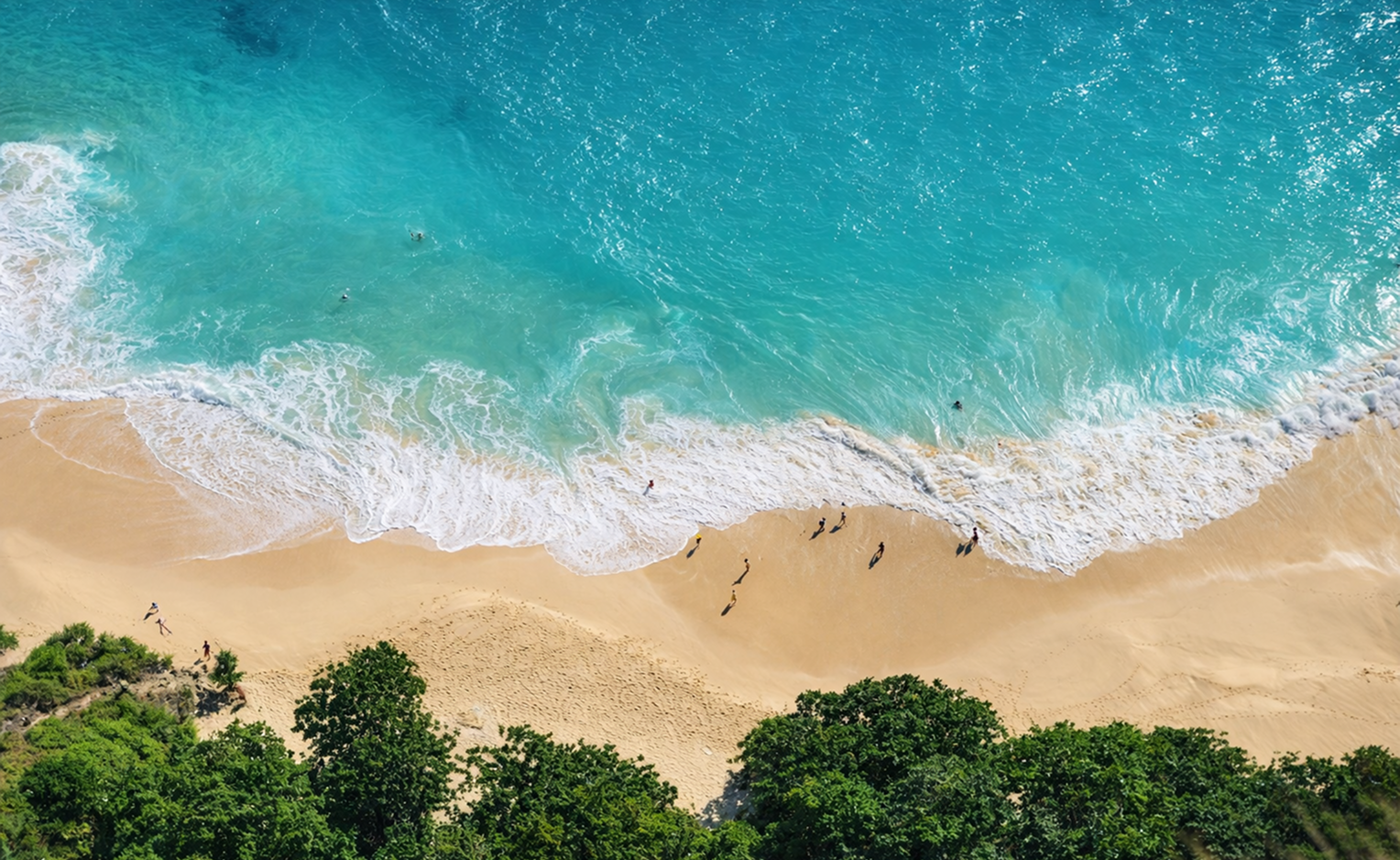 Hawaii beach aerial view